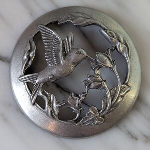 Vintage Pewter Candle Topper - Hummingbird by Seagull Pewter/Canada '88